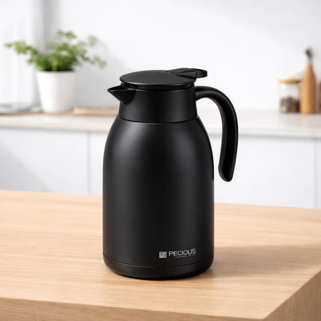 Vacuum Flask 1000ML – Insulated Thermos (Black & Golden) - Image 2
