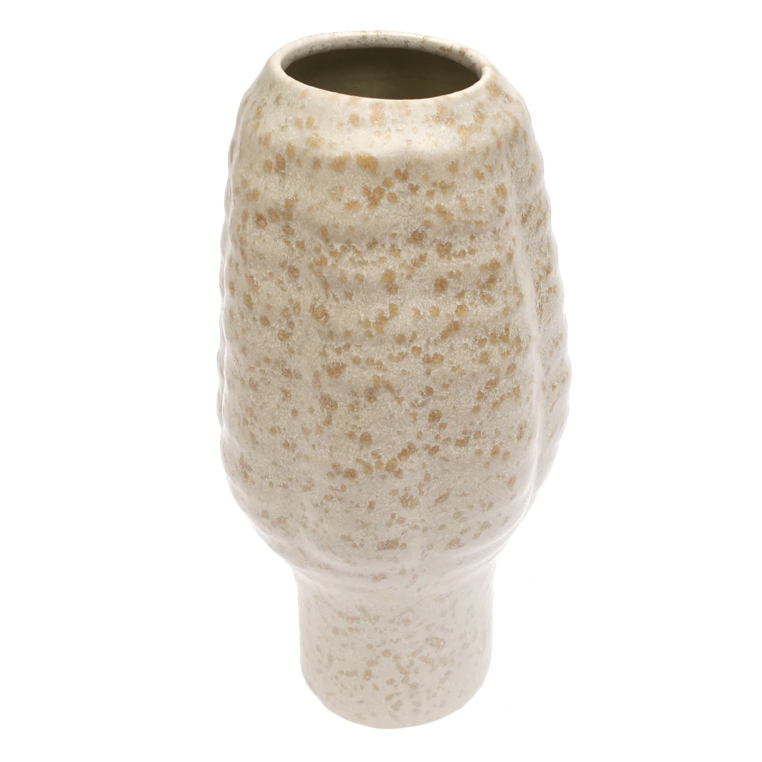 Vase Beige Texture — Modern Textured Ceramic Decorative Vase