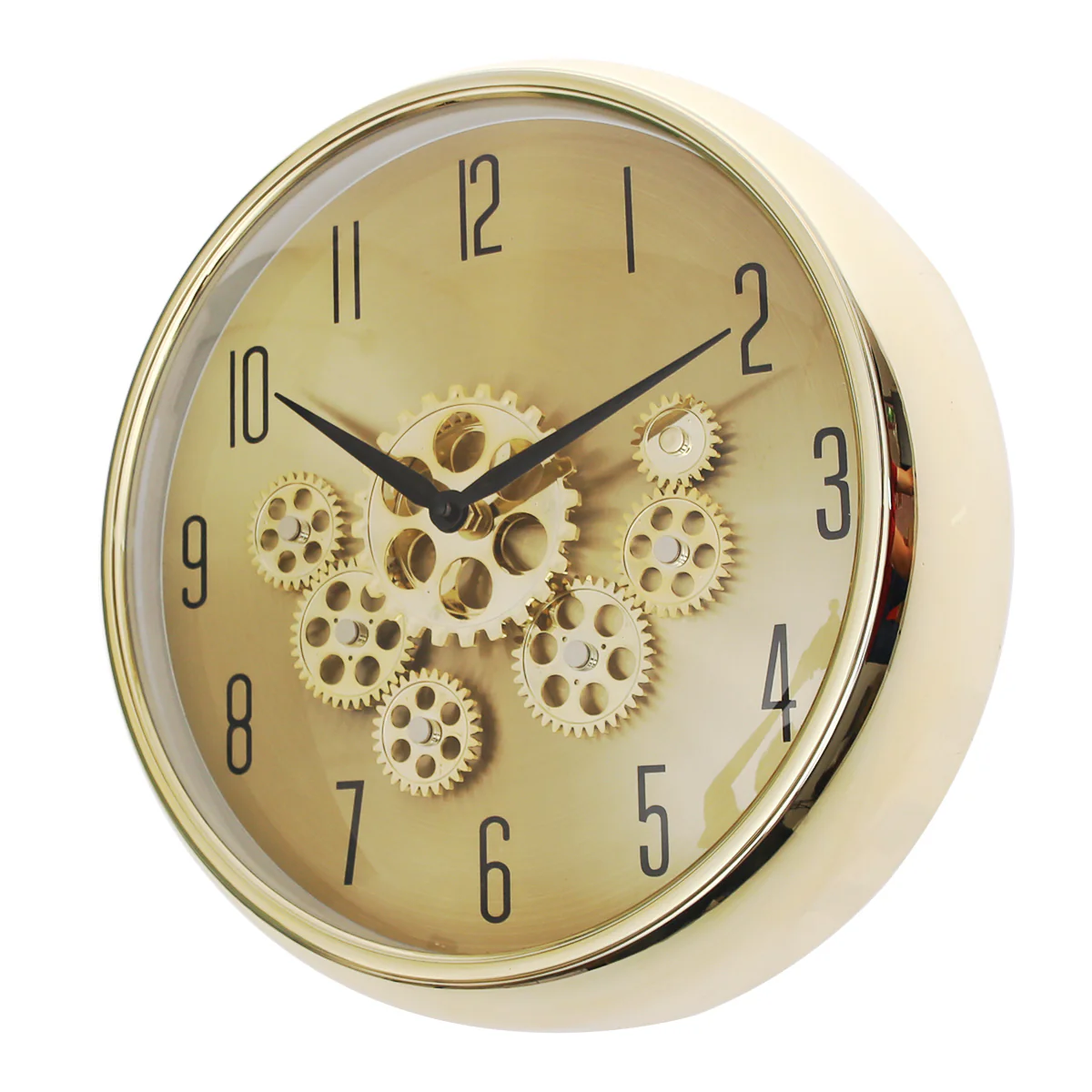 Wall Clock – Rose Gold with Exposed Gear Design (Model 2002) - Image 2