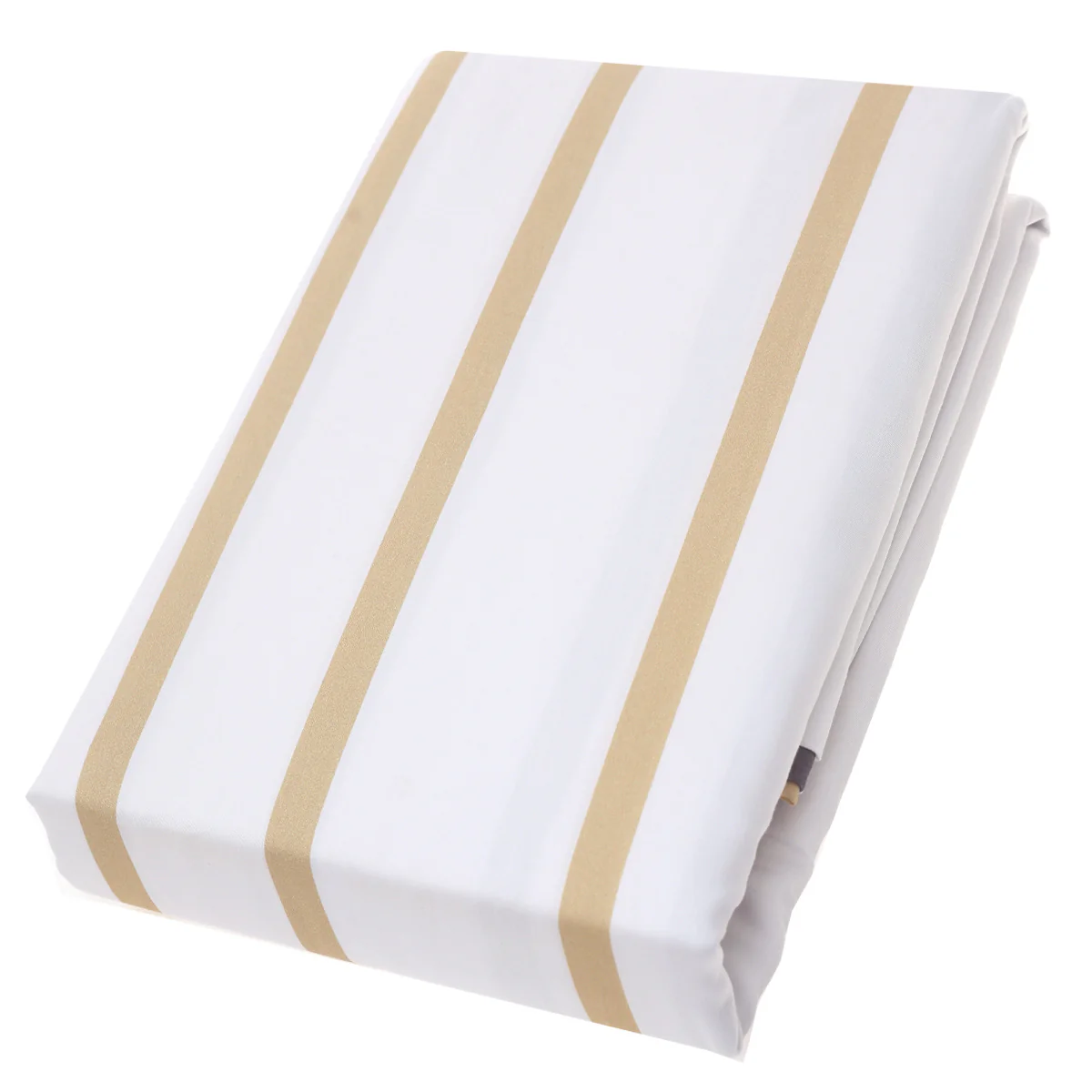 White & Black Stripe Double Bed Sheet – 96x102" | Satin Finish
