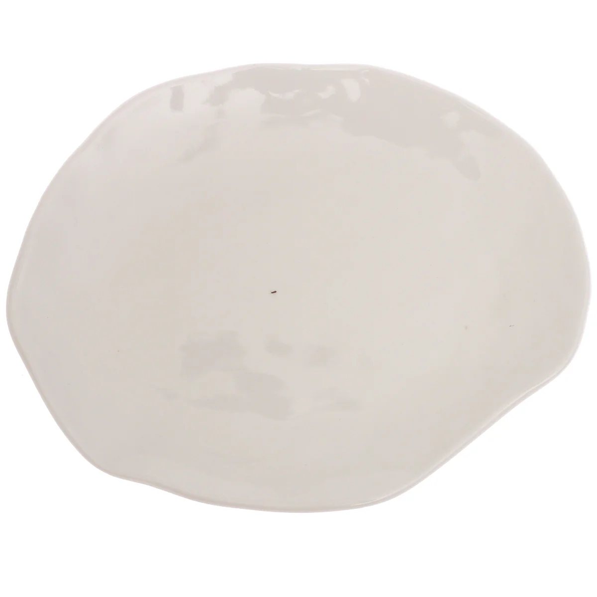 White Ceramic Platter 8 x 6.5 Inch – Organic Shape Serving Plate - Image 2
