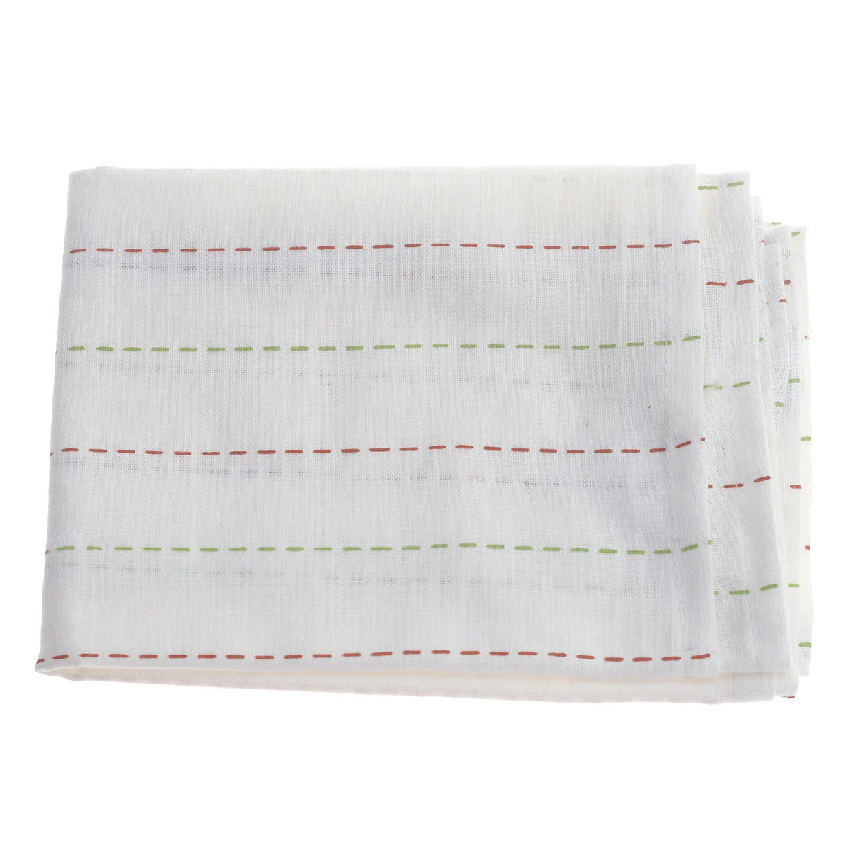 White Kantha Cotton Napkins – Set of 2 Hand-Stitched Table Napkins