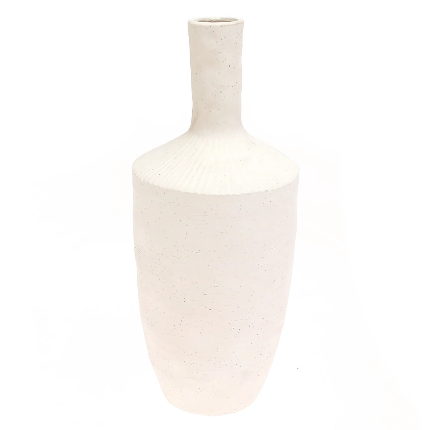 White Natural Ceramic Vase - Image 2