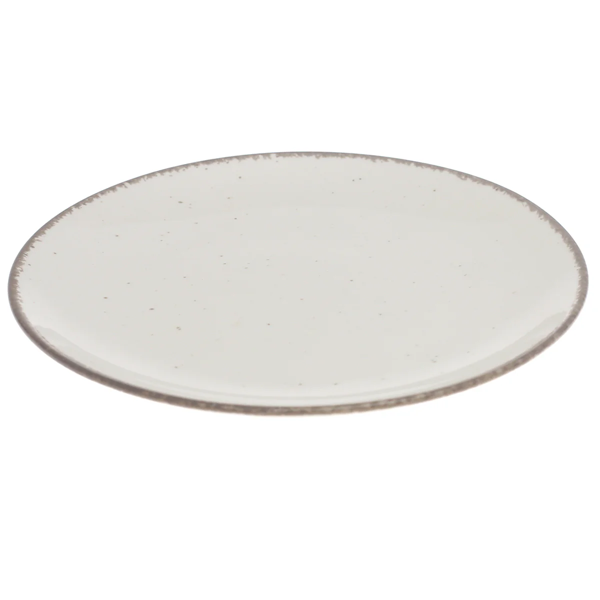 White Quarter Plate 8 Inch with Rustic Rim – Ceramic Side Plate for Elegant Serving