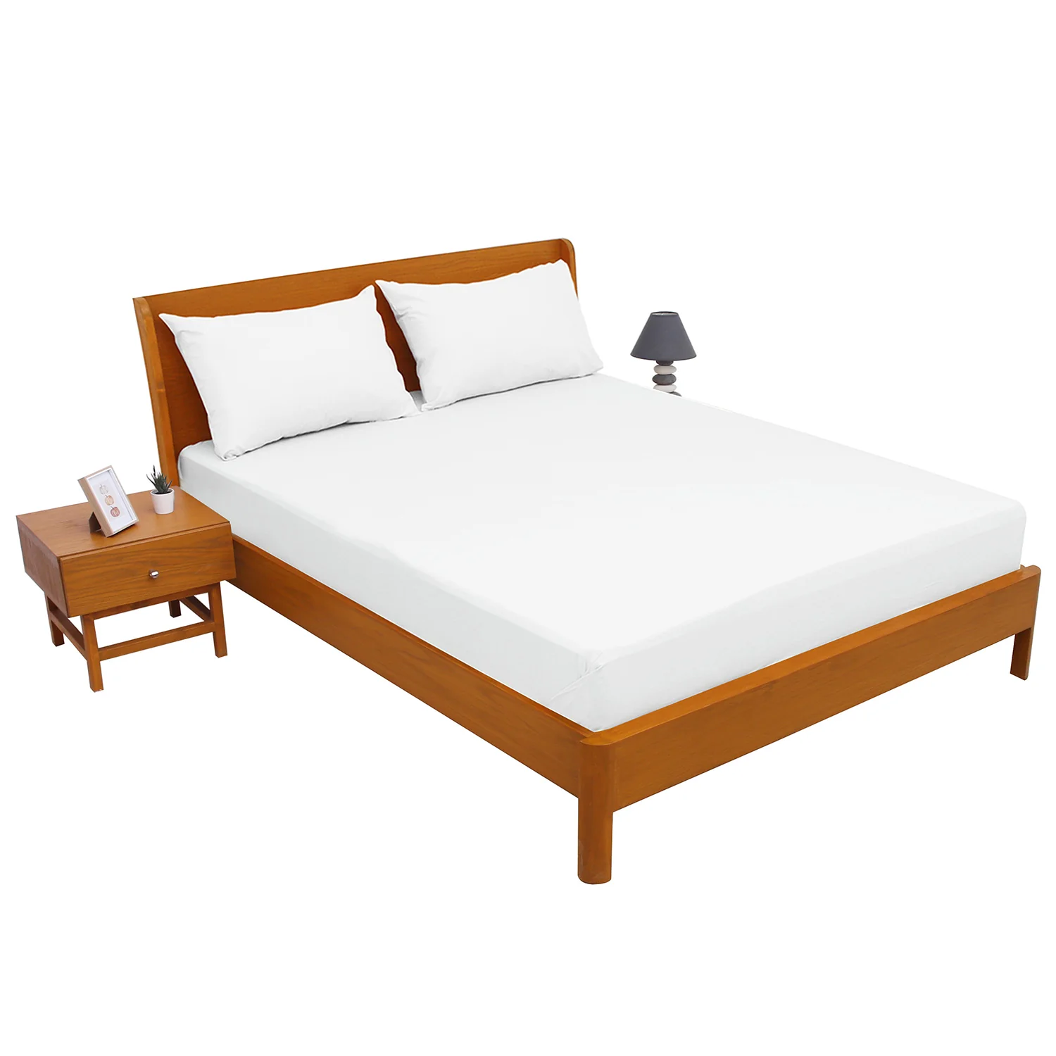 White Satin Double Bed Sheet – 96 x 102 Inches | Luxurious Smooth Finish, Elegant Shine & Hotel-Style Comfort - Image 2