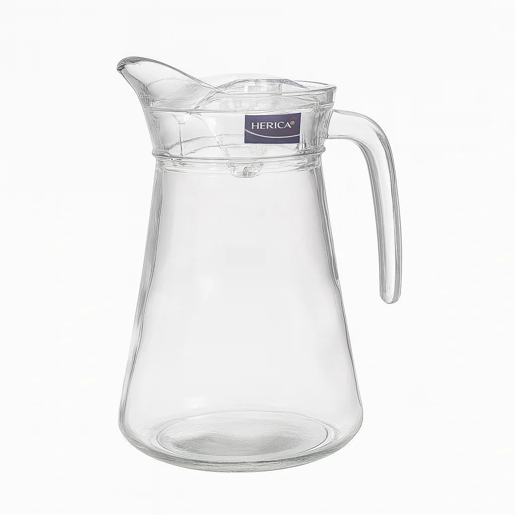 Wide-Base Clear Glass Jug – 1 Piece (1580 mL) - Image 2