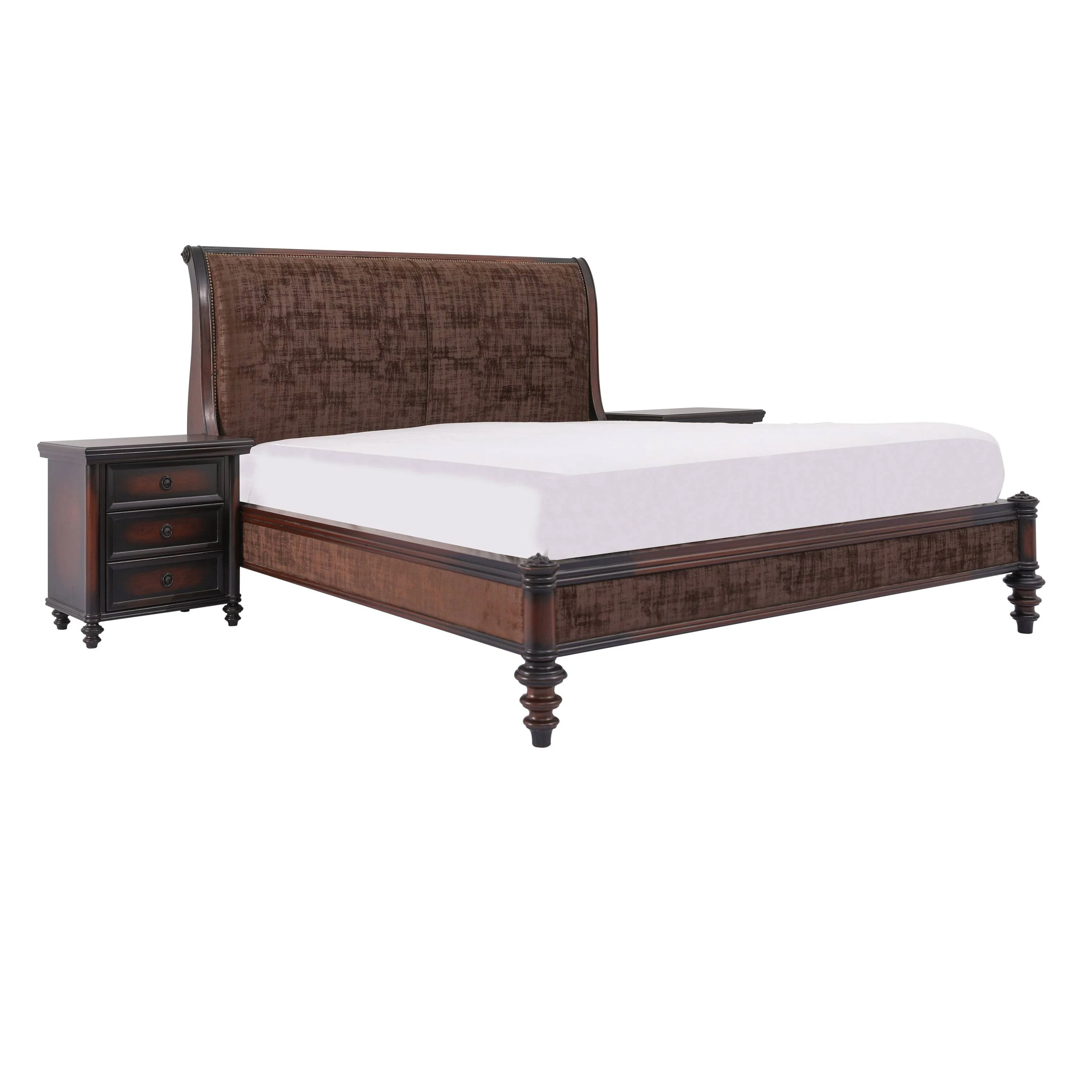 William Bed with 2 Side Table (W-18) - Image 2