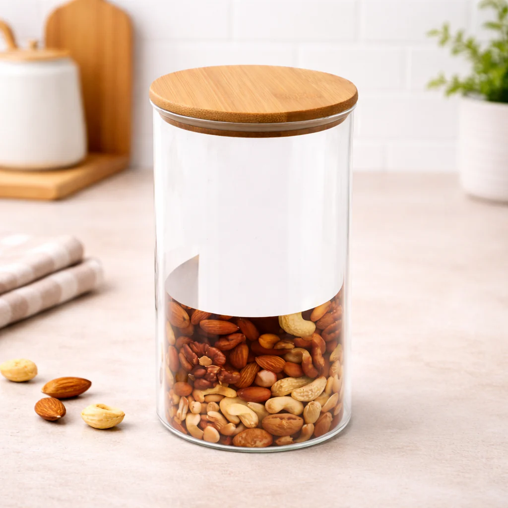 Wood Lid Jar (Large) – Modern Kitchen Storage Container