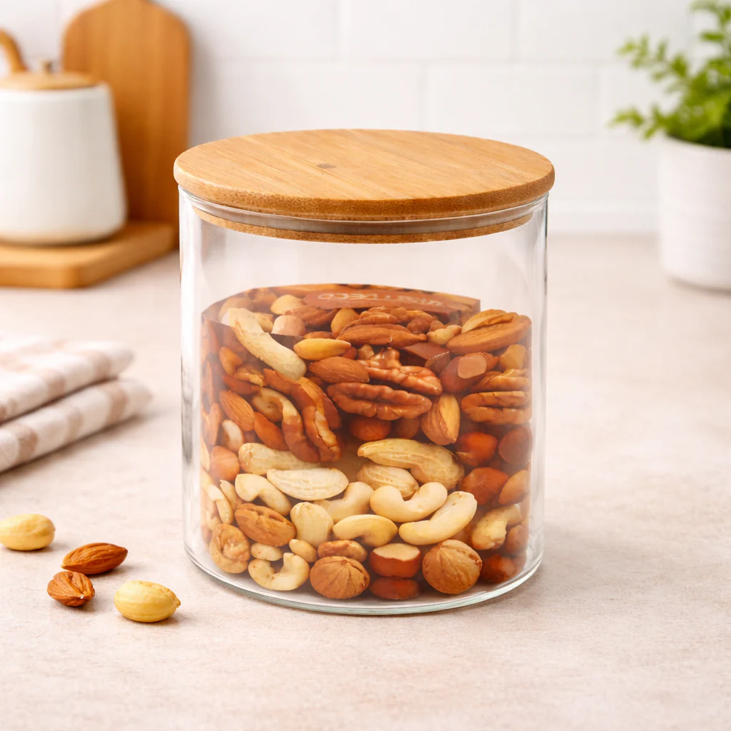 Wood Lid Jar (Medium) – Modern Kitchen Storage Container