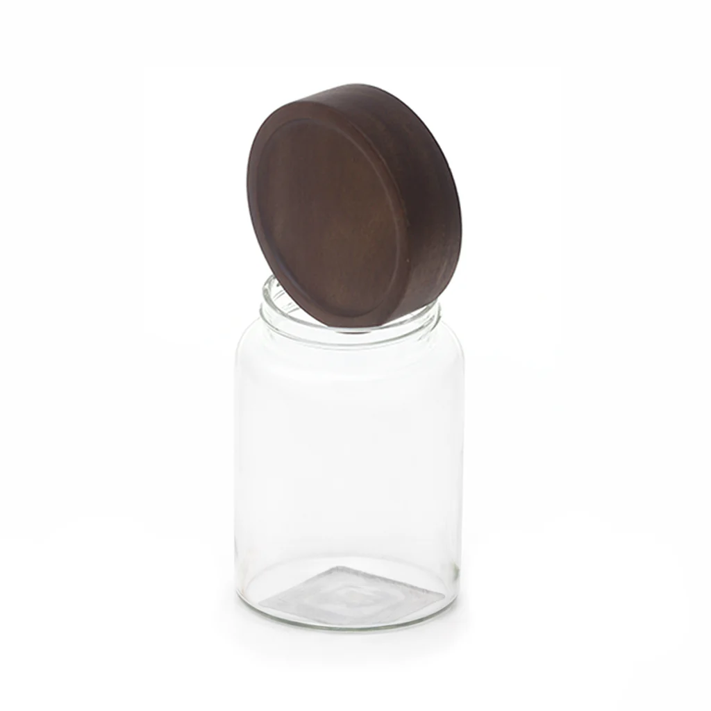 Wood Lid Jar (Small) – Premium Storage Container with Dark Wooden Lid - Image 3