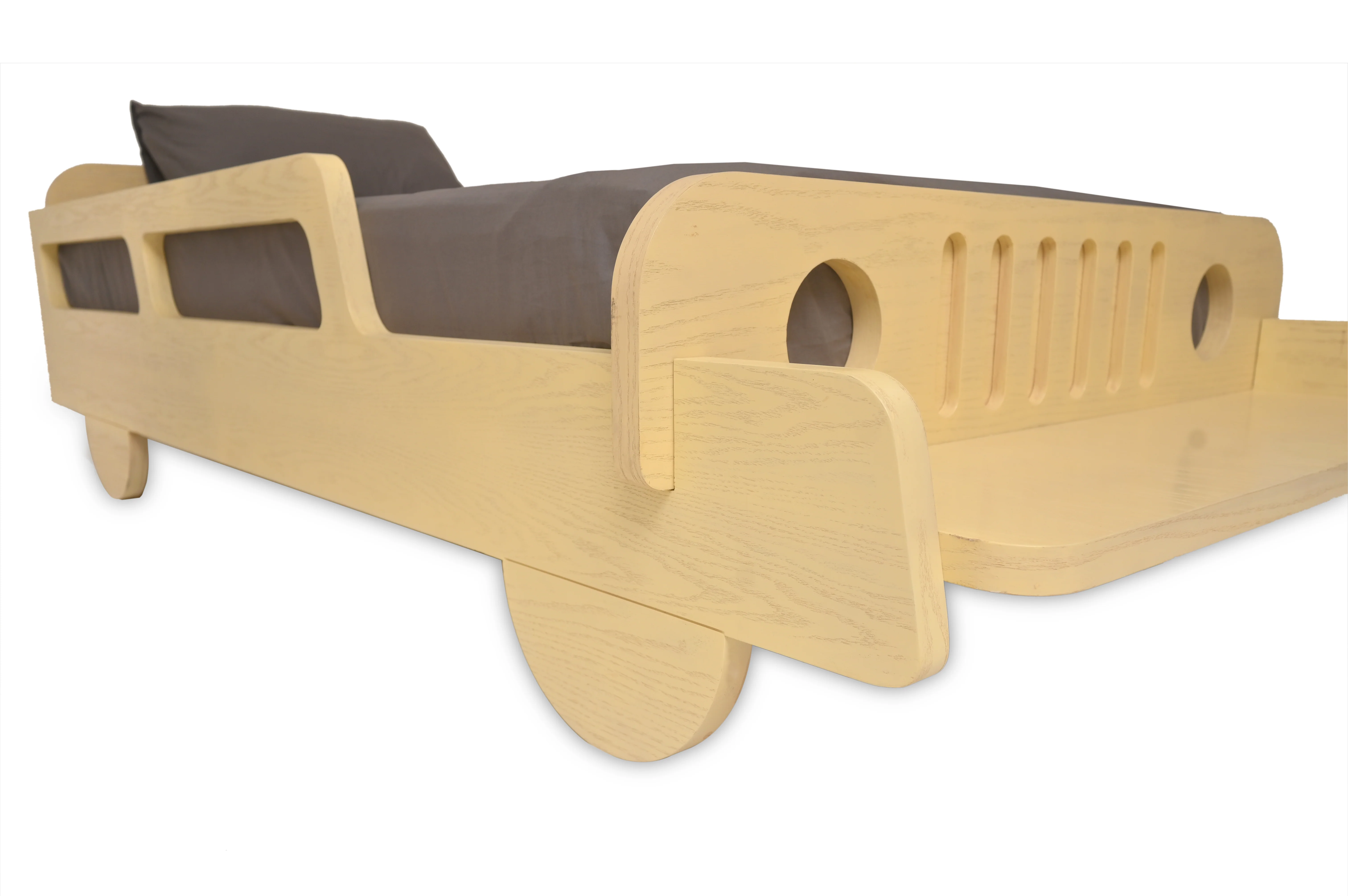 Wooden Cart Bed – Single Size Kids Bed with Playful Cart Design - Image 5