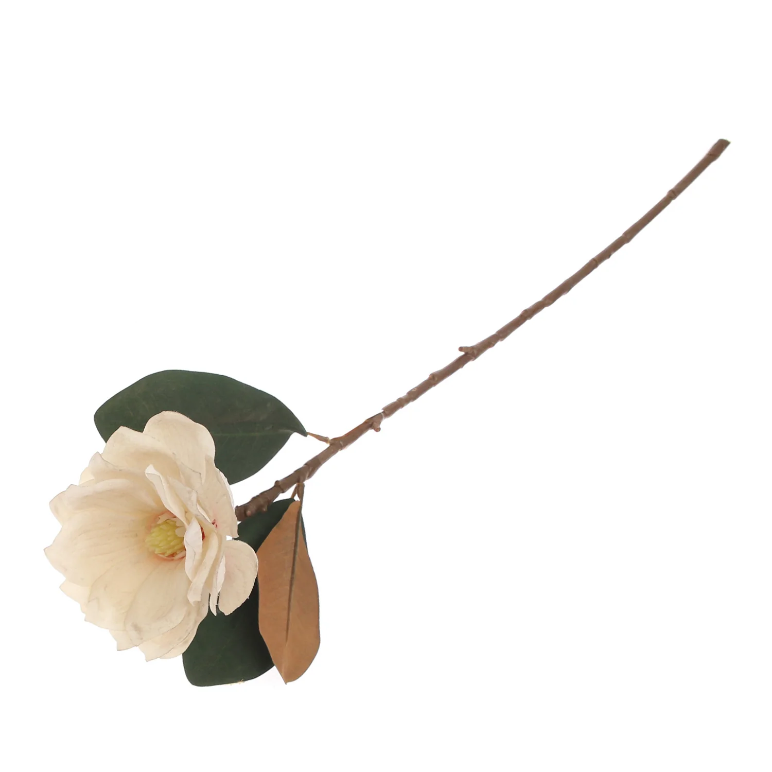 Yulan Magnolia Artificial Flower Stem – White - Image 2