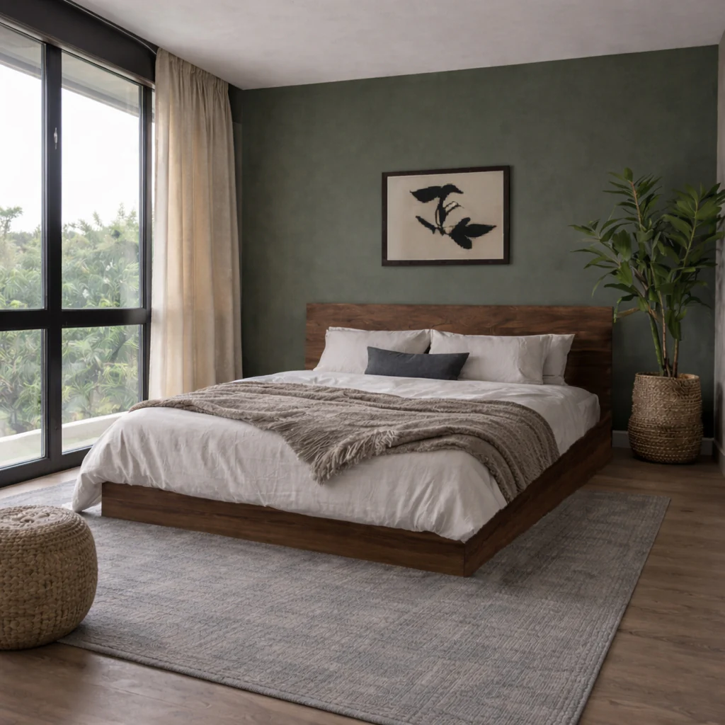 Zen King Size Bed – Minimalist Solid Wood Design - Image 2
